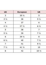 image result for international size chart womens shoes