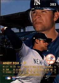 Amazon.com: 1996 Ultra Baseball Card #383 Andy Fox : Collectibles & Fine Art