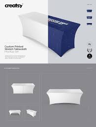 Stretch Tablecloth Mockup Set Mockup Table Cloth Custom Print
