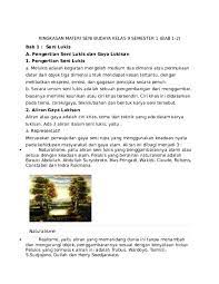Download soal dan kunci jawaban siap penilaian akhir semester 1/i (pas/uas 1/i) mapel seni budaya smp/mts kelas 9/ix kurikulum 2013 i pdf. Doc Ringkasan Materi Seni Budaya Kelas 9 Semester 1 Bab 1 2 Gundheng Holic Academia Edu