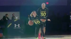 We recognize steph's amazing shooting skills, his tight handles and underrated playmaking, we and i was sure i'd learn a thing or two along the way, too. Curry S Mom Lands Half Court Shot Espn Video