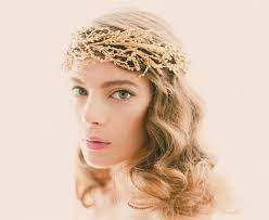 Golden Bridal Headpiece Gold Or Silver Wedding Crown Bridal Etsy Hair Pieces Bridal Hair Pieces Bride Hair Piece