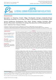 Jenis restoran yang membuatnya berteknologi rendah, dan tidak merasa perlu membawa bisnis anda ke world wide web. Pdf Innovation In Financing Coastal Village Development Through Community Owned Microfinance Institution A Case Study Of Village Credit Institution Lpd Kedonganan Bali Inovasi Pembiayaan Pembangunan Desa Pesisir Melalui Lembaga Keuangan Mikro