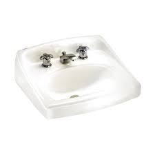 American Standard Lucerne White Wall Mount Rectangular Bathroom Sink With Overflo With Images Wall Mounted Bathroom Sinks Rectangular Sink Bathroom Porcelain Bathroom Sink