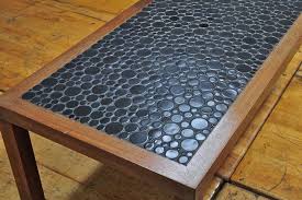 Glazed Black Moon Mosaic Tile Mosaic Coffee Table Tiled Coffee Table Glass Kitchen Tables