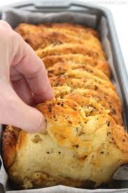 Easy Garlic And Herb Pull Apart Loaf Recipe Food Bread Recipes Homemade Recipes
