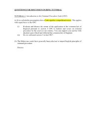 24 criminal procedure code amendment and penal code (amendment) act 1983, criminal procedure code. Questions For Discussion During Tutorial