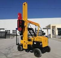 Safety Road Guard Rail Hydraulic Pile Driver Guardrail Installation Machine
