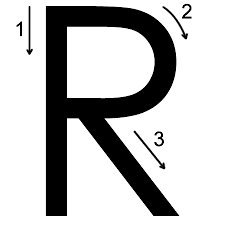 Letter R Printing Worksheet Both Cases Trace 3 Print 3 Alternating Lettering Letter R Prints