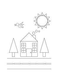 A hexagon has 6 sides coloring page. Free Printable Shapes Coloring Pages For Kids