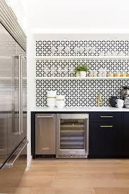 Check spelling or type a new query. Black And White Wet Bar With White Floating Shelves Contemporary Kitchen