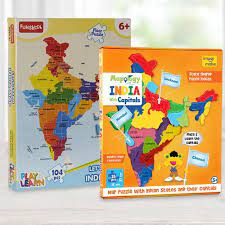 This will be a perfect gift for kids and adults to get busy and make fun. Marvelous Educational Map N Funskool India Map Puzzle Set To India