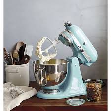 The kitchenaid artisan stand mixer is arguably the most popular kitchenaid standing mixer in the usa, partly due to the variety of colors it comes in. Kitchenaid Ksm150psaq Artisan Aqua Sky Stand Mixer Reviews Crate And Barrel In 2021 Kitchen Aid Mixer Kitchenaid Artisan Kitchen Aid