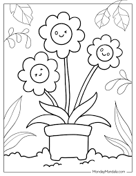 68 Flower Coloring Pages (Free PDF Printables)