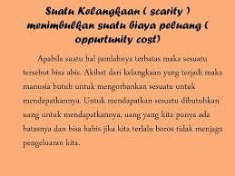 Bab 1 Kelangkaan Dan Biaya Peluang Ppt Download