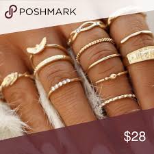Black And Tan Green Bay Closing Gold Plated Embellished Rings Womens Rings Fashion Punk Jewelry Womens Fashion Jewelry