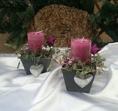 Adventsgesteck Gesteck Tischgesteck Advent Weihnachten Tischdeko Topf Kerze Herz Deko Weihnachten Adventskranz Deko Weihnachten Weihnachten