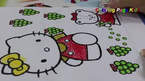 Hello kitty was born on november 1 in the suburbs of london and she lives there with her parents george and mary, and her twin sister, mimmy. Hello Kitty Smiley Face Coloring Pages How To Draw Hello Kitty Smiley Face Coloring For Kids Baby Youtube