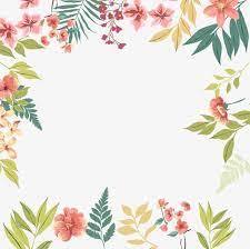 Green Leaves Flowers Border Png Clipart Border Border Clipart Flowers Flowers Clipart Green Free Flower Border Free Watercolor Flowers Flower Border Png