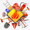 18 images of safety icon. 1