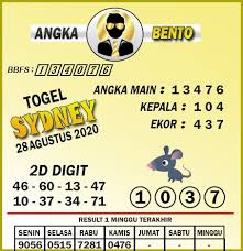 Prediksi Togel Sydney 28 Agustus Tahun 2020 Sydney Bento 24 Agustus