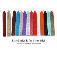 Sealing Wax Stick With Wick Choice Of Colours Use With Wax Etsy Sealing Wax Sticks Wax Sticks Wax Stamp