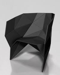 Oric Black Modern Chair Inspired By Polyhedron Origami Chair Stuhl Chaise Design Yuji Fujimura Chair Design Modern Black Modern Chairs Chair Design