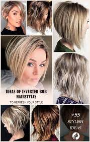 All The Inverted Bob Hairstyles Stacked Choppy Short Curly With Side Bangs With Layers Inverted Bob Hairstyles Layered Bob Hairstyles Long Bob Hairstyles