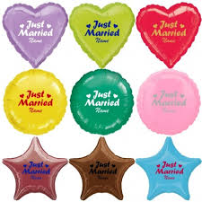 Just Married Namen Folienballon Freie Farb Formwahl O 40 50 Cm Folie Alles Gute Zur Hochzeit Luftballons