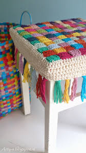 Motleycraft O Rama Stool Cover Crochet Easy Crochet Projects Crochet Home