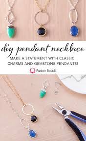 Make A Statement With Classic Charms And Gemstone Pendants In This Diy Necklace Tutorial Diy Jewelry Making Necklace Gemstone Pendant Diy Diy Pendant Necklace