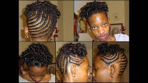 This is a fabulous bun with side braid which adds some fun and romantic factors to the whole look. Curly Braided Updo On Natural Short Hair Youtube