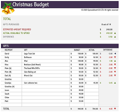 14 Free Christmas Budget Planner Templates Excel Worksheets