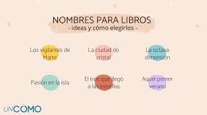 Nombres Para Libros Ideas Y Como Escogerlo