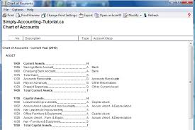 accounting chart simply accounting tutorial