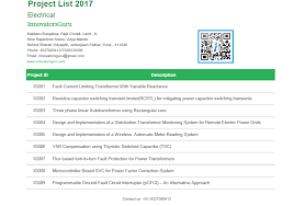 Electrical Engineering Project List Innovative Projects Ideas For Eee Students Electrical Engineering Projects Engineering Projects Electrical Projects
