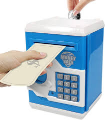 A wide variety of mini cash box options are available to you, such as material, shape, and metal type. Amazon Com Husan Great Gift Toy For Kids Code Electronic Piggy Banks Mini Atm Electronic Coin Bank Box For Children Password Lock Case Blue White Toys Games