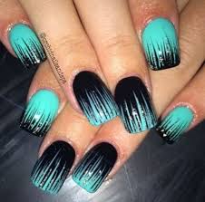 Acrylic Black And Teal Nails 26 Ideas Nails Design Summer Teal Nail Designs Summer Acrylic Diy Nails Nail Art Designs