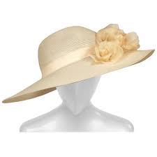 Patricia Underwood Silk Flower Trimmed Wide Brim Hat In 2021 Wide Brim Hat Brim Hat Wide Brimmed