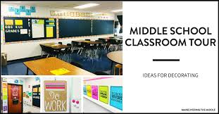 Love decorating your classroom for the upcoming year? Middle School Classroom Tour Maneuvering The Middle