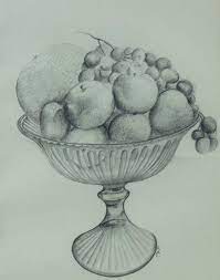 Traditionally, they include organic objects like pieces of fruit that's paired with household items like glassware and a textile. Sara John Still Life Fruit In A Glass Bowl Mutualart