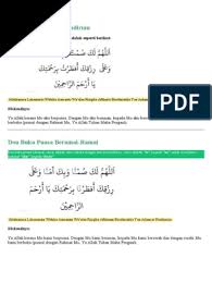 Selain itu, waktu buka puasa juga ditandai dengan kumandang adzan magrib. Doa Sebelum Buka Puasa