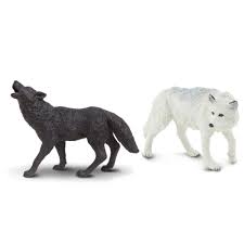 Safari Ltd Toy Animal Figurine Wildlife North America Set 2 Black White Wolves Animal Figurine Toys Wild Animal Toys African Jungle Animals