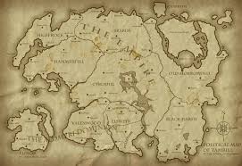 A Quality World Map And Solstheim Map With Roads Map Of Tamriel Skyrim Elder Scrolls Map Skyrim Map Fantasy City Map