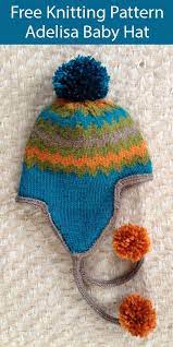 Free Knitting Pattern For Adelisa Baby Earflap Hat Earflap Hat Knitting Pattern Baby Knitting Patterns Knitting Patterns