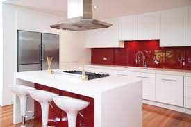 Kitchen Renovation Ideas With Red Backsplash Modern White Cabinet For Singapore Kitchen Renovation Kitchen Design Red And White Kitchen