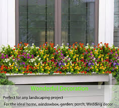 Check spelling or type a new query. Buy Artificial Flowers Outdoors Decoration 12 Bundles Uv Resistant Faux Plastic Flowers For Outside Planters No Fade Hanging Fake Flowers Kitchen Patio Front Porch Fireplace Garden Window Box Decor Multicolor Online In Vietnam