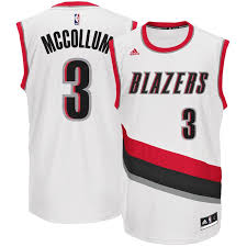 C J Mccollum Portland Trail Blazers Adidas Home Replica Jersey White Portland Trailblazers White Adidas Blazer