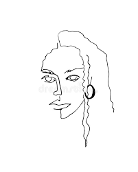 These styles include a fade or undercut with a comb over , faux hawk, slick back, textured spikes, buzz cut, crew. Linear Abstract Woman Face With Curly Hair Stock Vector Illustration Of Continuous Contour 159558702