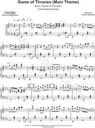 Check spelling or type a new query. Jonny May Game Of Thrones Main Theme Intermediate Advanced Sheet Music Piano Solo In C Minor Download Print Sku Mn0170821